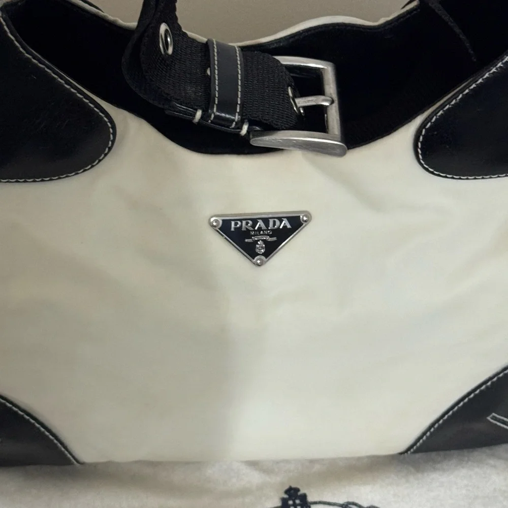 Prada Cream and Black Shoulder Bag - Picture 12 of 14